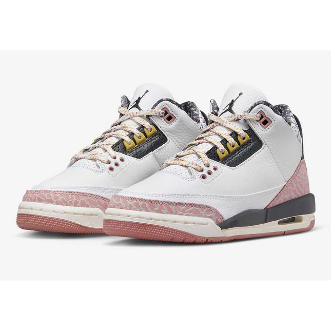 441140-100 Nike GS Air Jordan 3 Retro White Pink Black