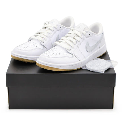 DD9315-111 Nike Air Jordan 1 Low Golf White Gum Pure Platinum Brown (Men's)