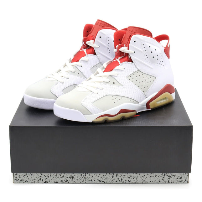 384664-113 Nike Air Jordan 6 Retro Alternate Hare White Gym Red Grey (Men's)