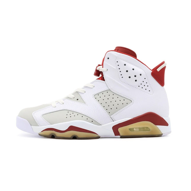 384664-113 Nike Air Jordan 6 Retro Alternate Hare White Gym Red Grey (Men's)