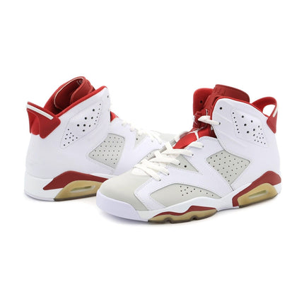 384664-113 Nike Air Jordan 6 Retro Alternate Hare White Gym Red Grey (Men's)