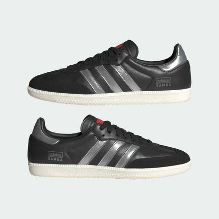 IF1825 adidas Originals Samba OG Core Black Silver Metallic Off White (Men's)