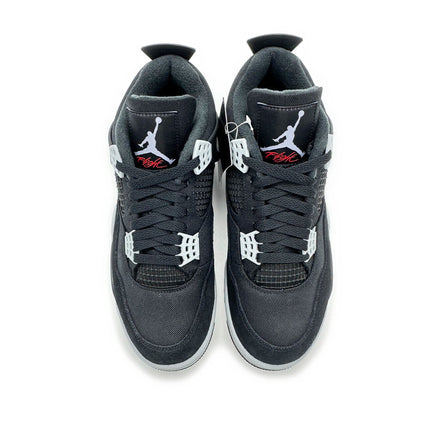 DH7138-006 Nike Air Jordan 4 SE Black And Light Steel Grey Canvas Fire Red White