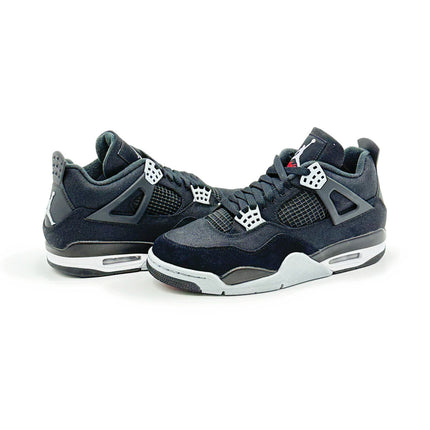 DH7138-006 Nike Air Jordan 4 SE Black And Light Steel Grey Canvas Fire Red White