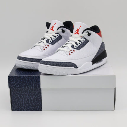 CZ6433-100 Nike Air Jordan 3 Retro White SE-T CO JP Fire Red Denim (Men's)