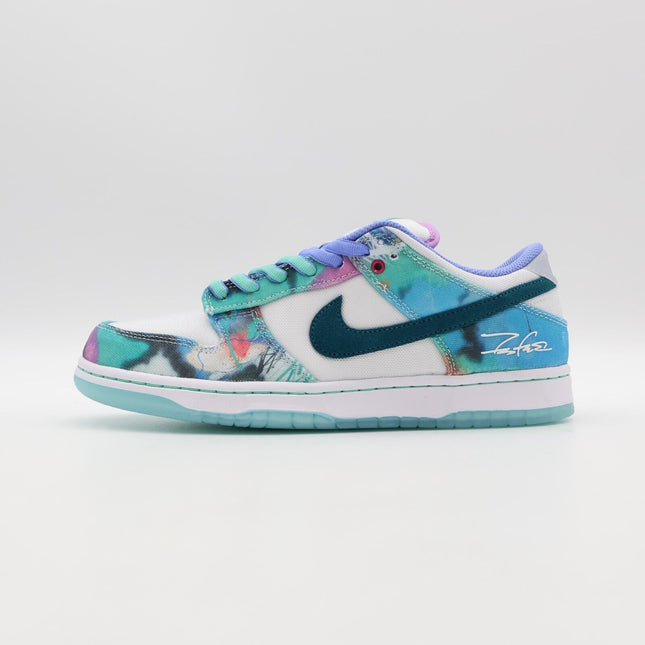 HF6061-400 Futura Nike SB Dunk Low White and Geode Teal (Men's)