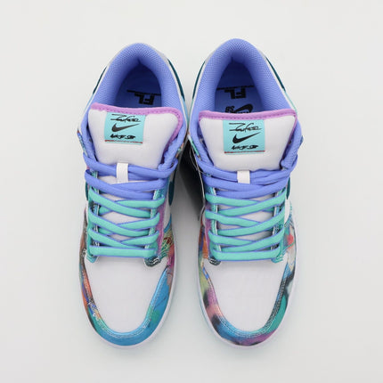 HF6061-400 Futura Nike SB Dunk Low White and Geode Teal (Men's)