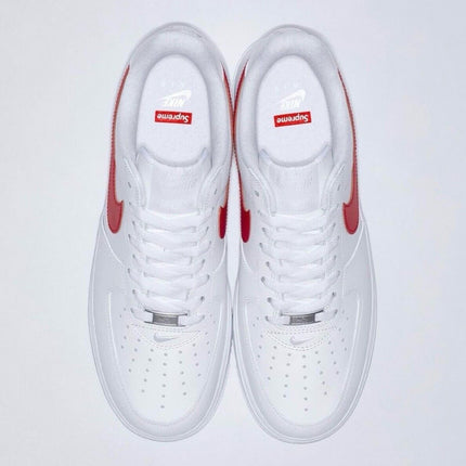 CU9225-101 Supreme Nike Air Force 1 Low China Exclusive White Speed Red (Men's)