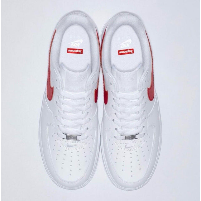 CU9225-101 Supreme Nike Air Force 1 Low China Exclusive White Speed Red (Men's)