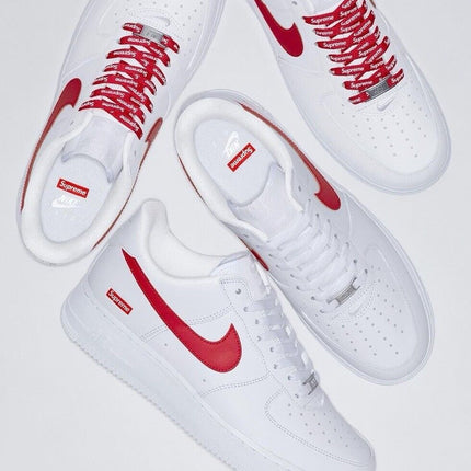 CU9225-101 Supreme Nike Air Force 1 Low China Exclusive White Speed Red (Men's)