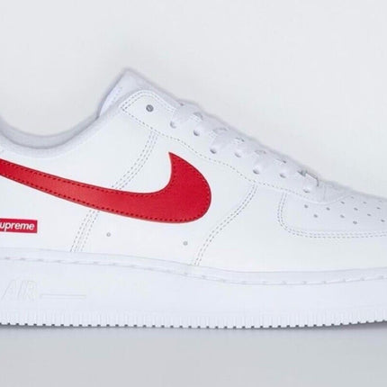 CU9225-101 Supreme Nike Air Force 1 Low China Exclusive White Speed Red (Men's)