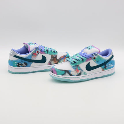 HF6061-400 Futura Nike SB Dunk Low White and Geode Teal (Men's)