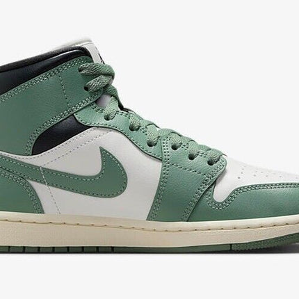 BQ6472-130 Nike Air Jordan 1 Mid Jade Smoke (Women's)