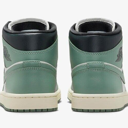 BQ6472-130 Nike Air Jordan 1 Mid Jade Smoke (Women's)