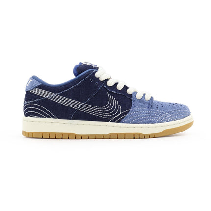 CV0316-400 Nike SB Dunk Low Sashiko Denim Gum Mystic Navy Light Brown (Men's)