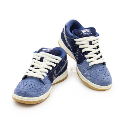 CV0316-400 Nike SB Dunk Low Sashiko Denim Gum Mystic Navy Light Brown (Men's)