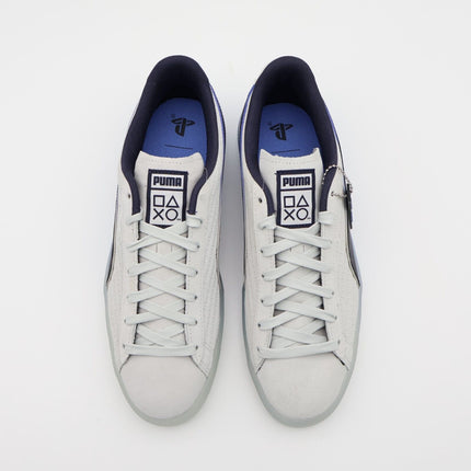 396246-01 PlayStation Puma Suede Glacial Gray New Navy (Men's)