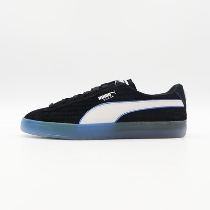 396246-02 PlayStation Puma Suede Puma Black Glacial Gray Blue (Men's)