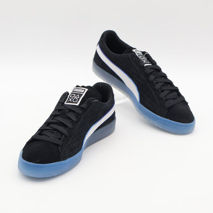 396246-02 PlayStation Puma Suede Puma Black Glacial Gray Blue (Men's)