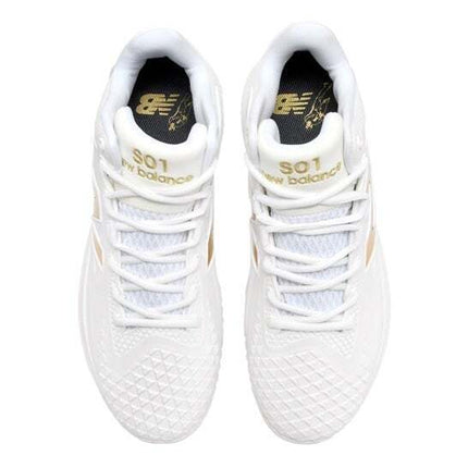 MSHOWT1 New Balance FuelCell Ohtani 1 White Metallic Gold (Cleat) (Men's)