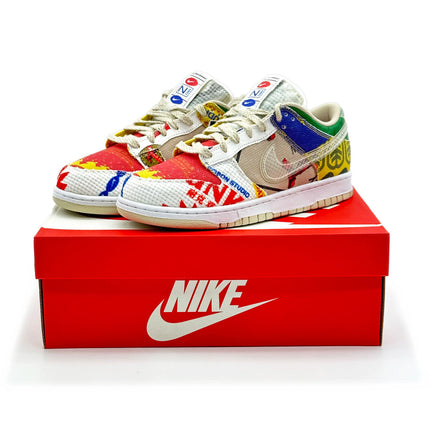 DA6125-900 Nike Dunk Low City Market Red White Beige Multi Green Yellow (Men's)