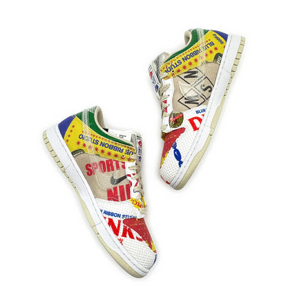 DA6125-900 Nike Dunk Low City Market Red White Beige Multi Green Yellow (Men's)