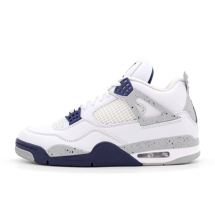 DH6927-140 Nike Air Jordan 4 Midnight Navy Light Smoke Gray Fire Red (Men's)