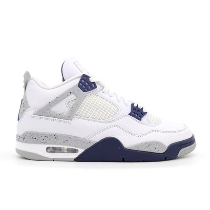 DH6927-140 Nike Air Jordan 4 Midnight Navy Light Smoke Gray Fire Red (Men's)