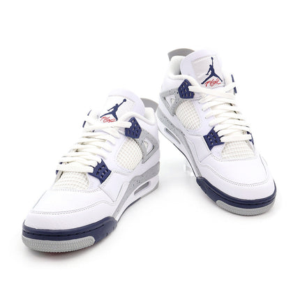 DH6927-140 Nike Air Jordan 4 Midnight Navy Light Smoke Gray Fire Red (Men's)