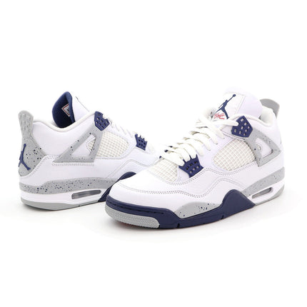 DH6927-140 Nike Air Jordan 4 Midnight Navy Light Smoke Gray Fire Red (Men's)