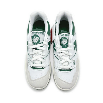 BB550WT1 New Balance 550 White Green Sail Cream Ivy British Ivory Grey (Men's)