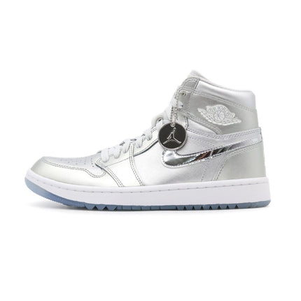 FD6815-001 Nike Air Jordan 1 High Golf Gift Giving Metallic Silver White (Men's)