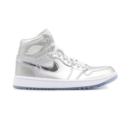 FD6815-001 Nike Air Jordan 1 High Golf Gift Giving Metallic Silver White (Men's)