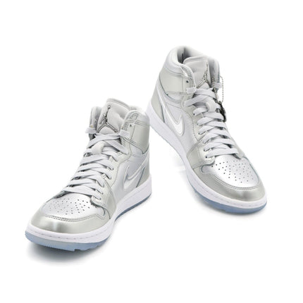 FD6815-001 Nike Air Jordan 1 High Golf Gift Giving Metallic Silver White (Men's)