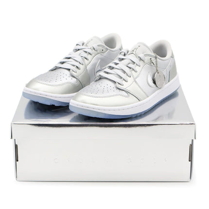 FD6848-001 Nike Air Jordan 1 Low Golf Gift Giving Metallic Silver White (Men's)