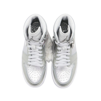 FD6815-001 Nike Air Jordan 1 High Golf Gift Giving Metallic Silver White (Men's)