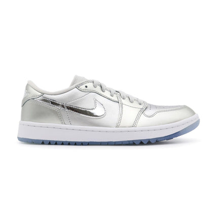 FD6848-001 Nike Air Jordan 1 Low Golf Gift Giving Metallic Silver White (Men's)