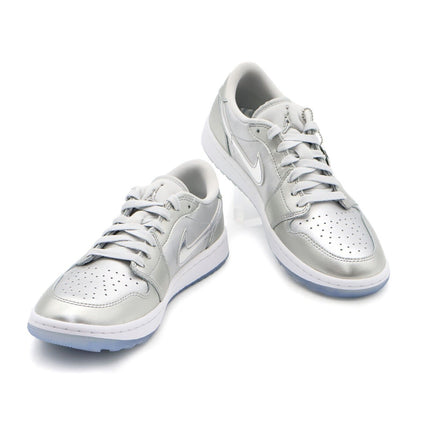 FD6848-001 Nike Air Jordan 1 Low Golf Gift Giving Metallic Silver White (Men's)