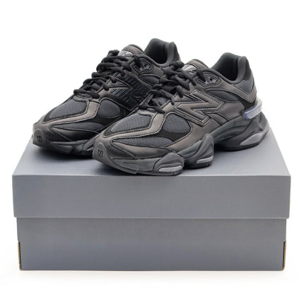 U9060NRI New Balance 9060 Triple Black Leather (Men's)