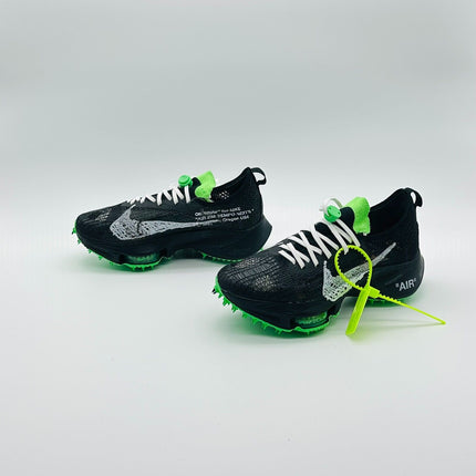 Size 7 - Nike Air Zoom Turbo Next% Flyknit x Off-White Black Scream Green