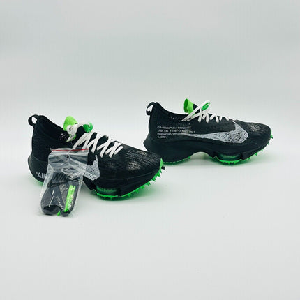 Size 7 - Nike Air Zoom Turbo Next% Flyknit x Off-White Black Scream Green