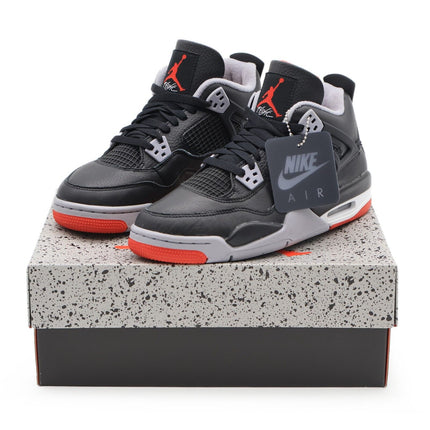 FQ8213-006 Nike GS Air Jordan 4 Retro Bred Reimagined Cement Grey Varsity Red