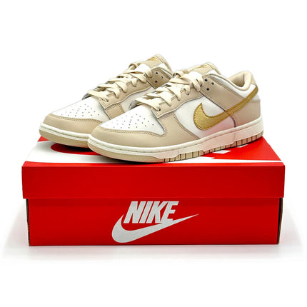 DX5930-001 Nike Dunk Low Phantom Metallic Gold Swoosh Sail Sanddrift (Women's)