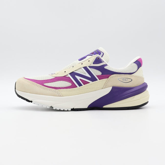 U990TD6 New Balance 990V6 Magenta Pop MiUSA Limestone Purple Pink Cream (Men's)