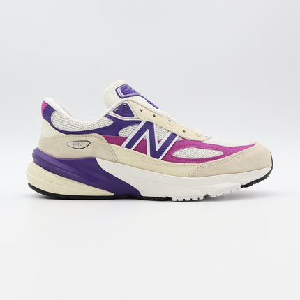 U990TD6 New Balance 990V6 Magenta Pop MiUSA Limestone Purple Pink Cream (Men's)