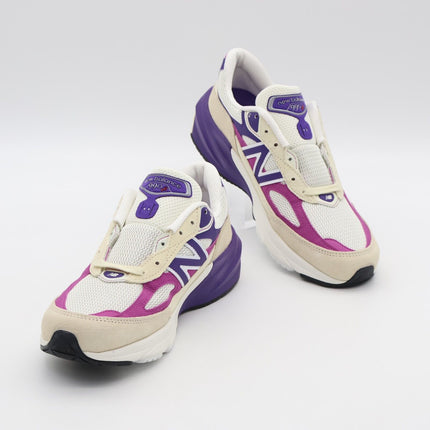 U990TD6 New Balance 990V6 Magenta Pop MiUSA Limestone Purple Pink Cream (Men's)