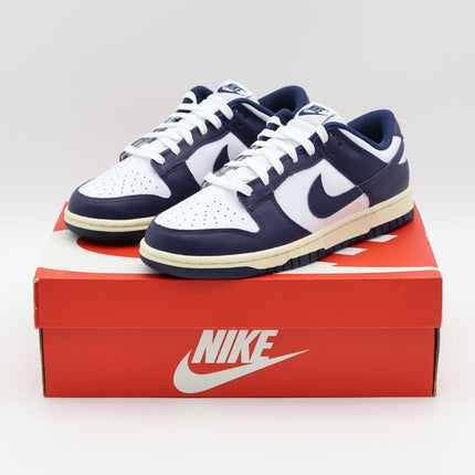 DD1503-115 Nike Dunk Low Vintage Navy White Midnight Navy Sail (Women's)