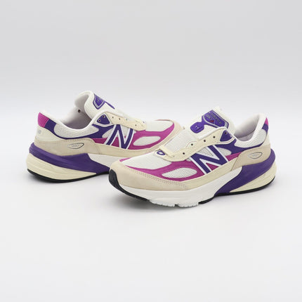 U990TD6 New Balance 990V6 Magenta Pop MiUSA Limestone Purple Pink Cream (Men's)