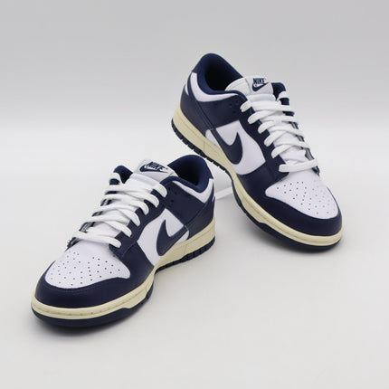 DD1503-115 Nike Dunk Low Vintage Navy White Midnight Navy Sail (Women's)