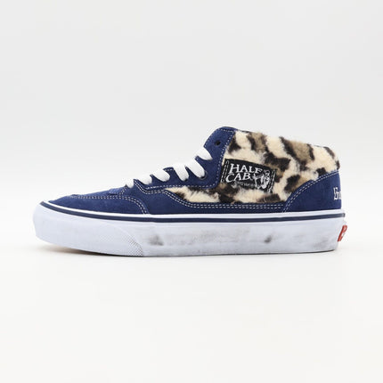 VN0A5KYANVY Supreme Vans Leopard Half Cab Navy Blue White (Men's)